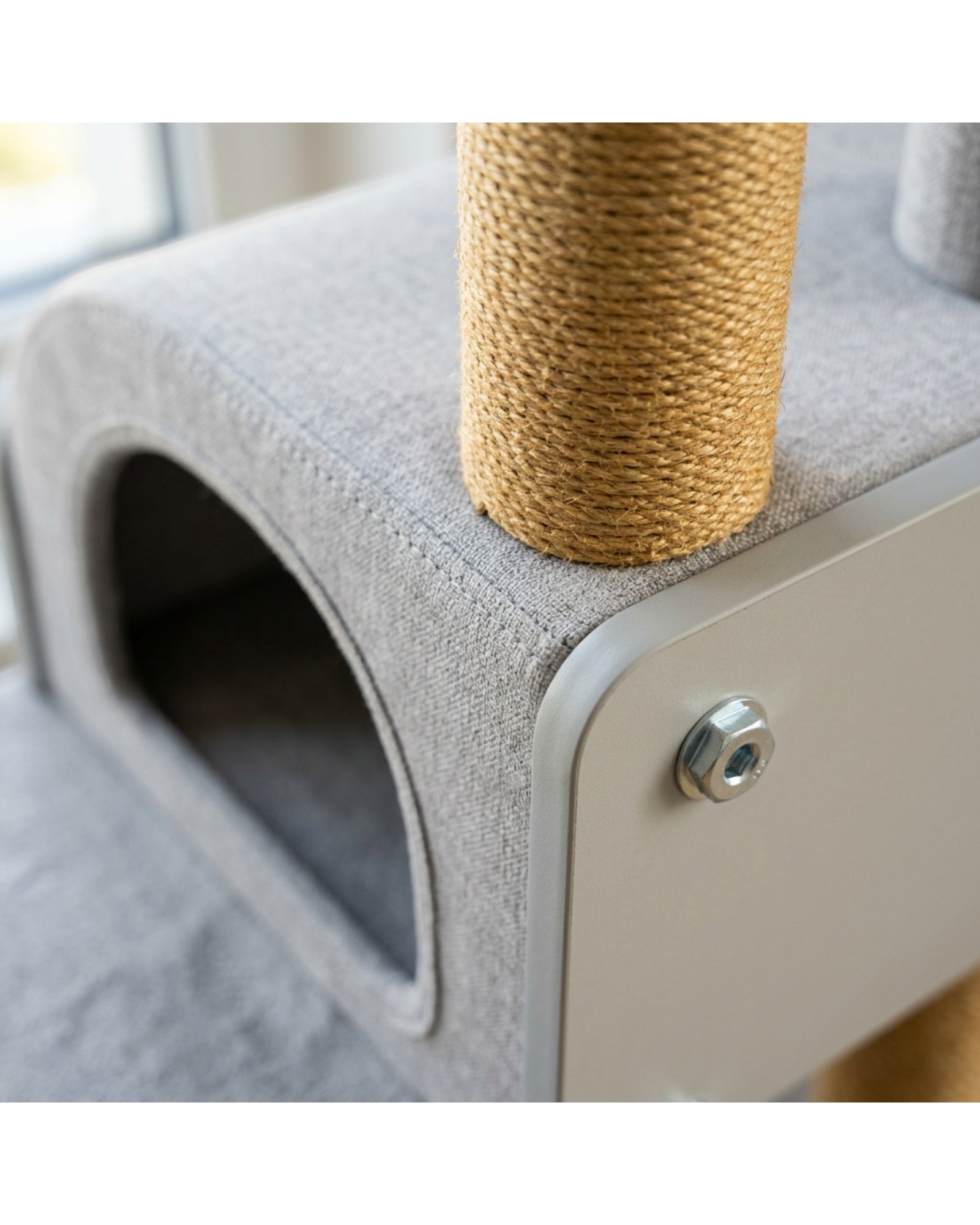 Graiy Compact Condo Cat Tree 90 cm Light Gray - Detail view